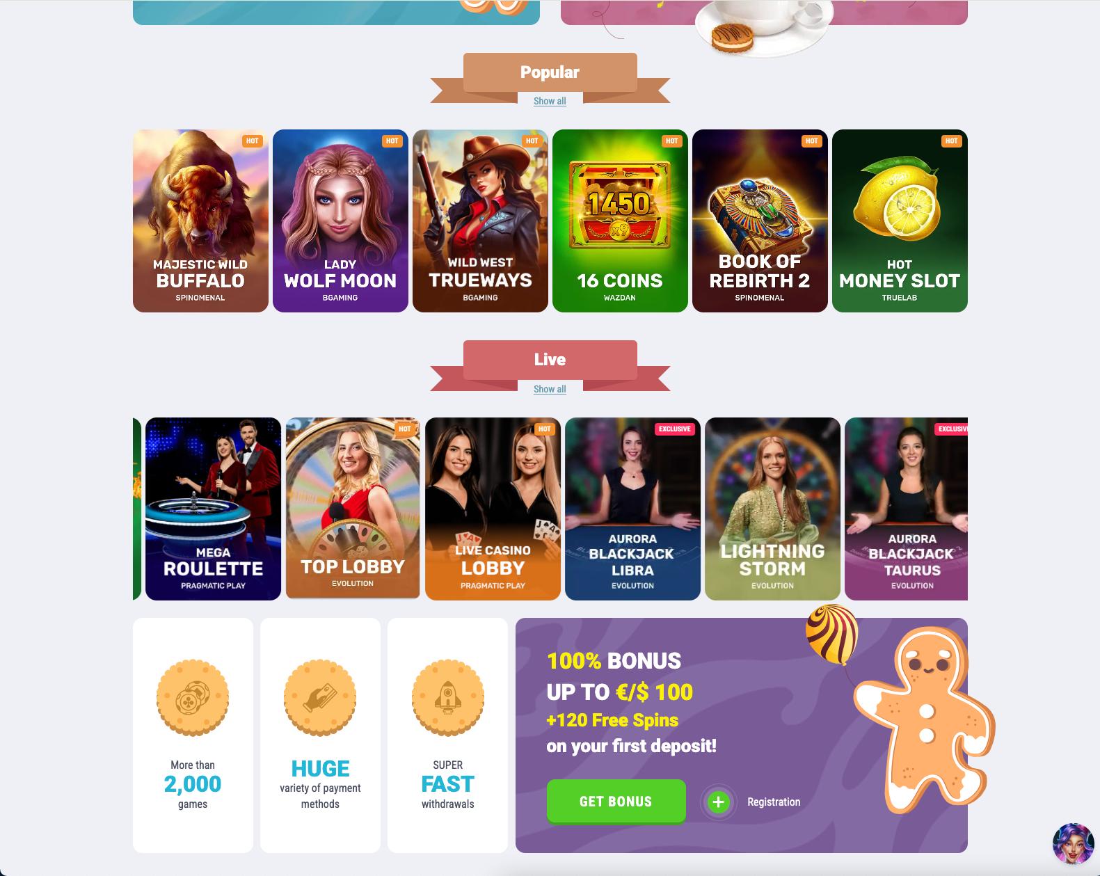 Cookie Casino Website